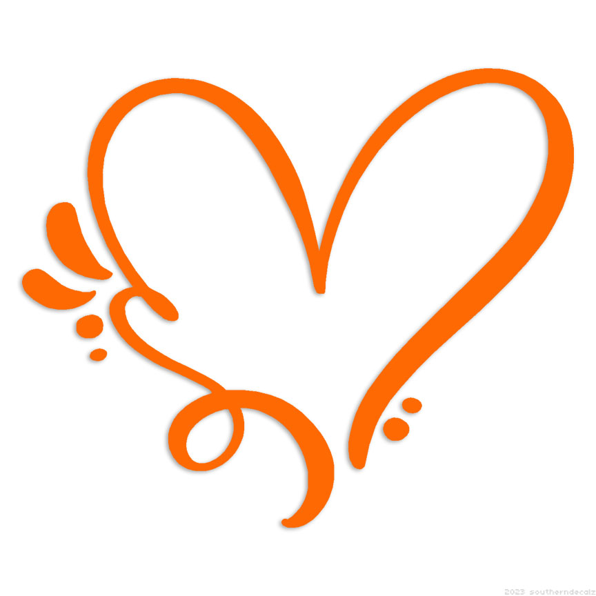heart♡！ Heart Outline - Decal Sticker - Multiple Colors & Sizes - ebn6265